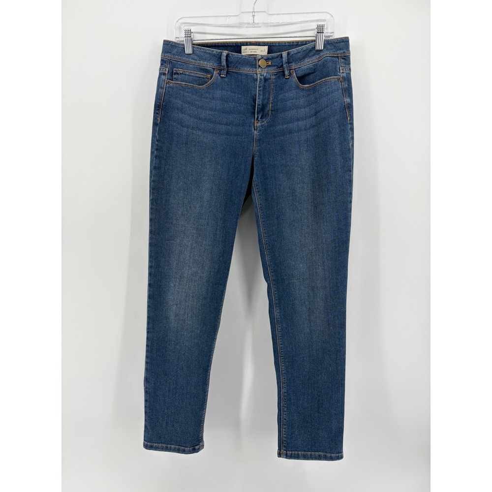 J.Jill Womens Size 8 Blue Jeans Authentic Fit Slim Ankle Stretch Medium Wash